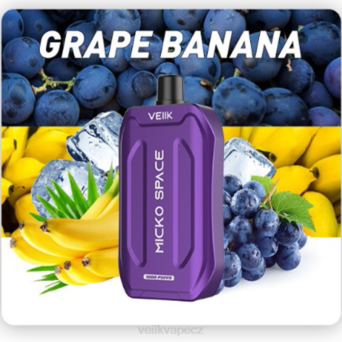 VEIIK Micko Q CZ | VEIIK Micko Space jednorázový vape 7000 vdechů hroznový banán DV0Z35
