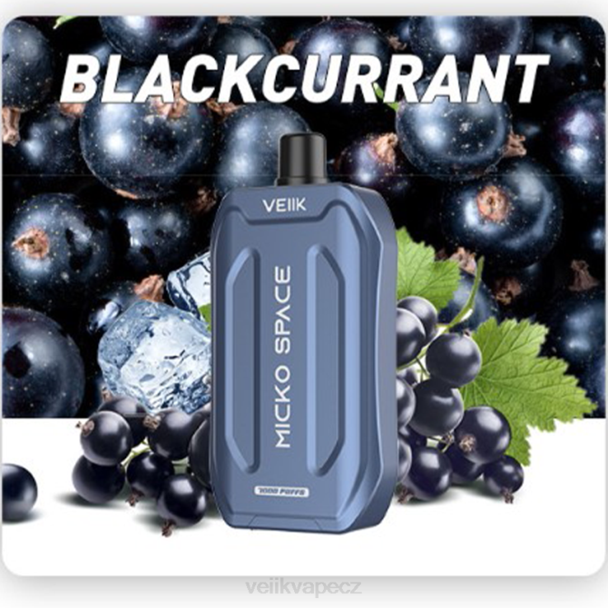 VEIIK Vape CZ | VEIIK Micko Space jednorázový vape 7000 vdechů černý rybíz DV0Z41