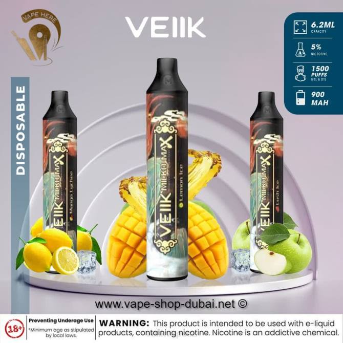 VEIIK Vape Praha | VEIIK Micko MAX jednorázová vapka 1500 vdechů malinový pomeranč DV0Z52