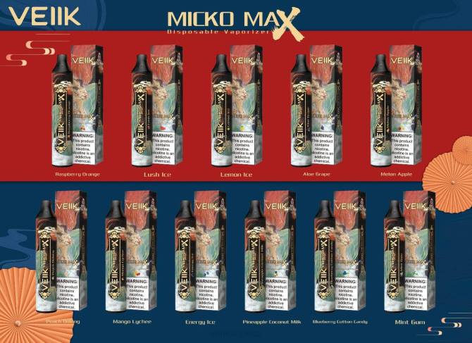 VEIIK Vape Price | VEIIK Micko MAX jednorázová vapka 1500 vdechů borůvková cukrová vata DV0Z46