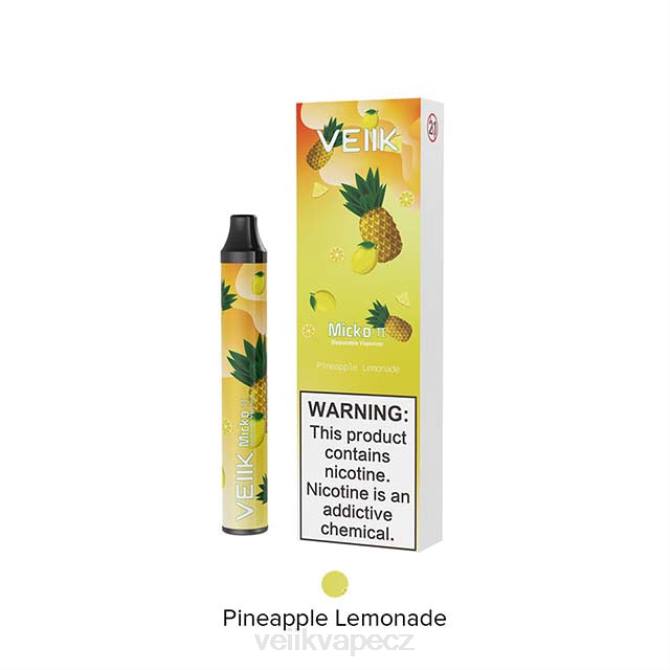 VEIIK Vape Review | VEIIK Micko Pie jednorázová vapka 600 vdechů ananasová limonáda DV0Z27